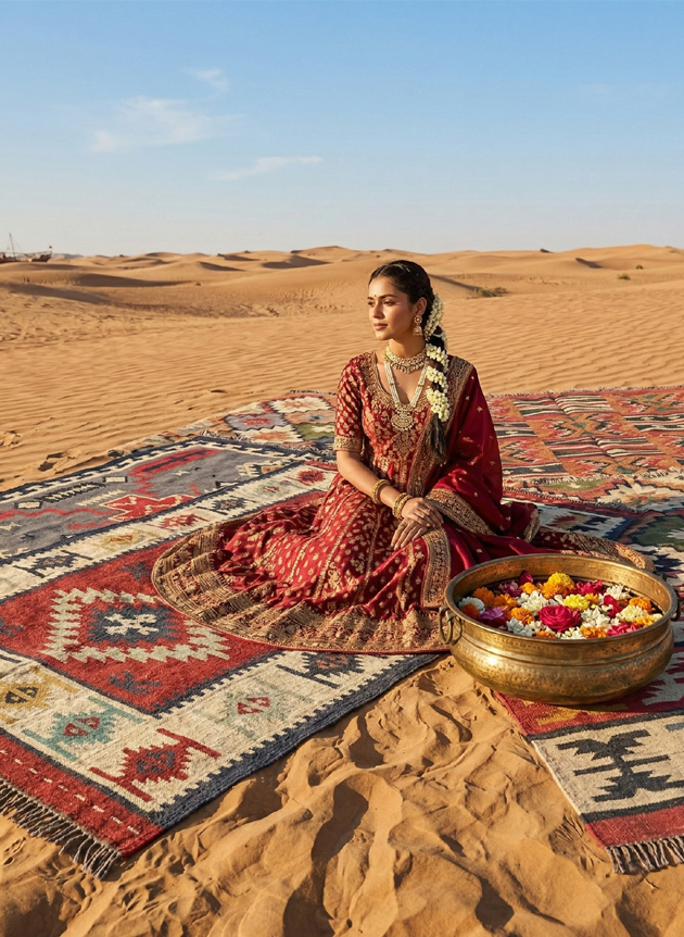 Handwoven kilim rug made of wool and jute with natural texture for boho and rustic home decor