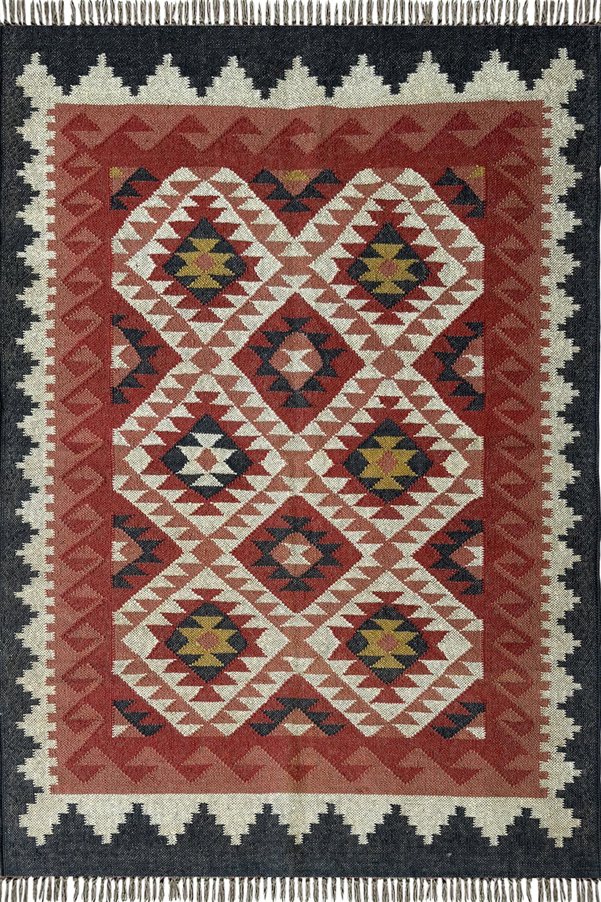 4x6 Ft Wool & Jute Handwoven Carpet Traditional Inspired Area Rug