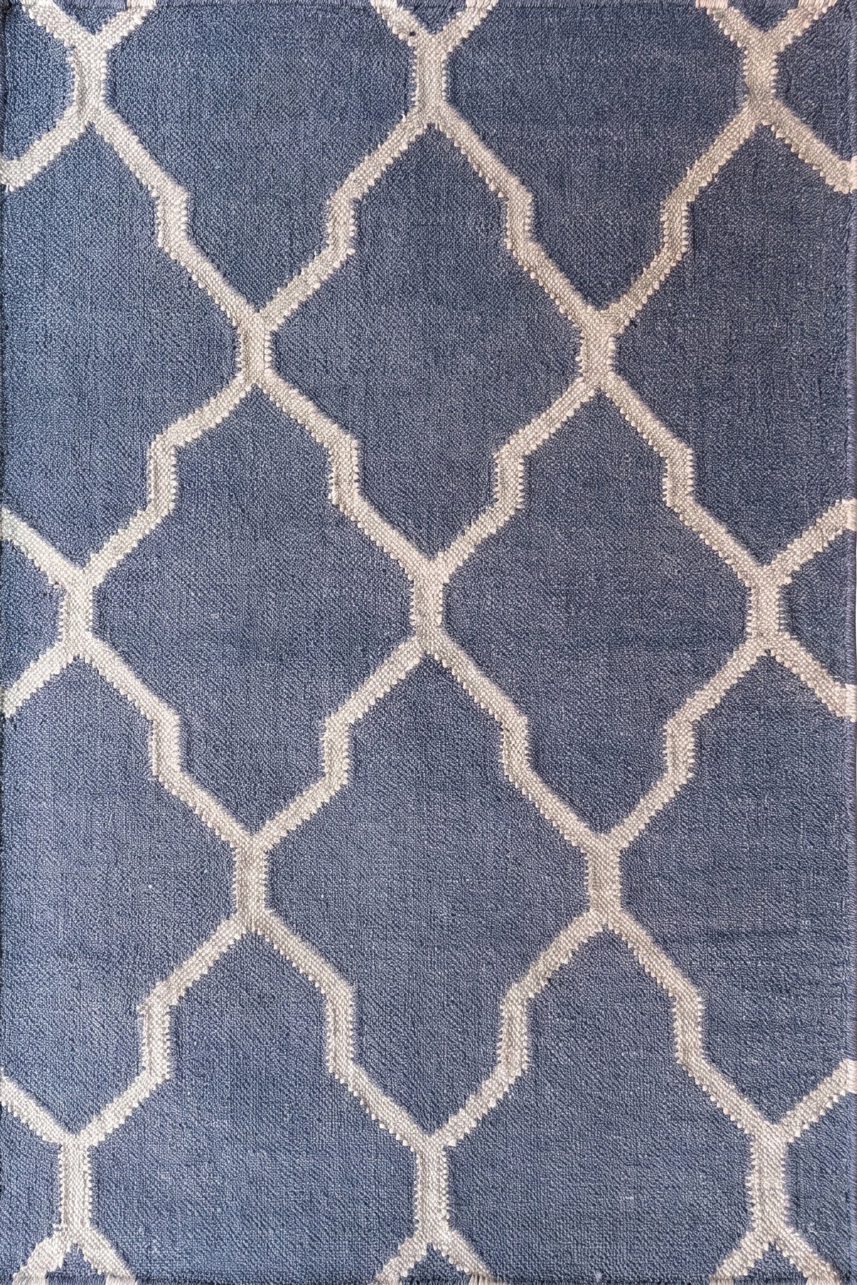 Premium Handwoven 2x3 Ft Geometric Dhurrie Rug | Wool Cotton Patterned Floor Rug for Living Room and Bedroom