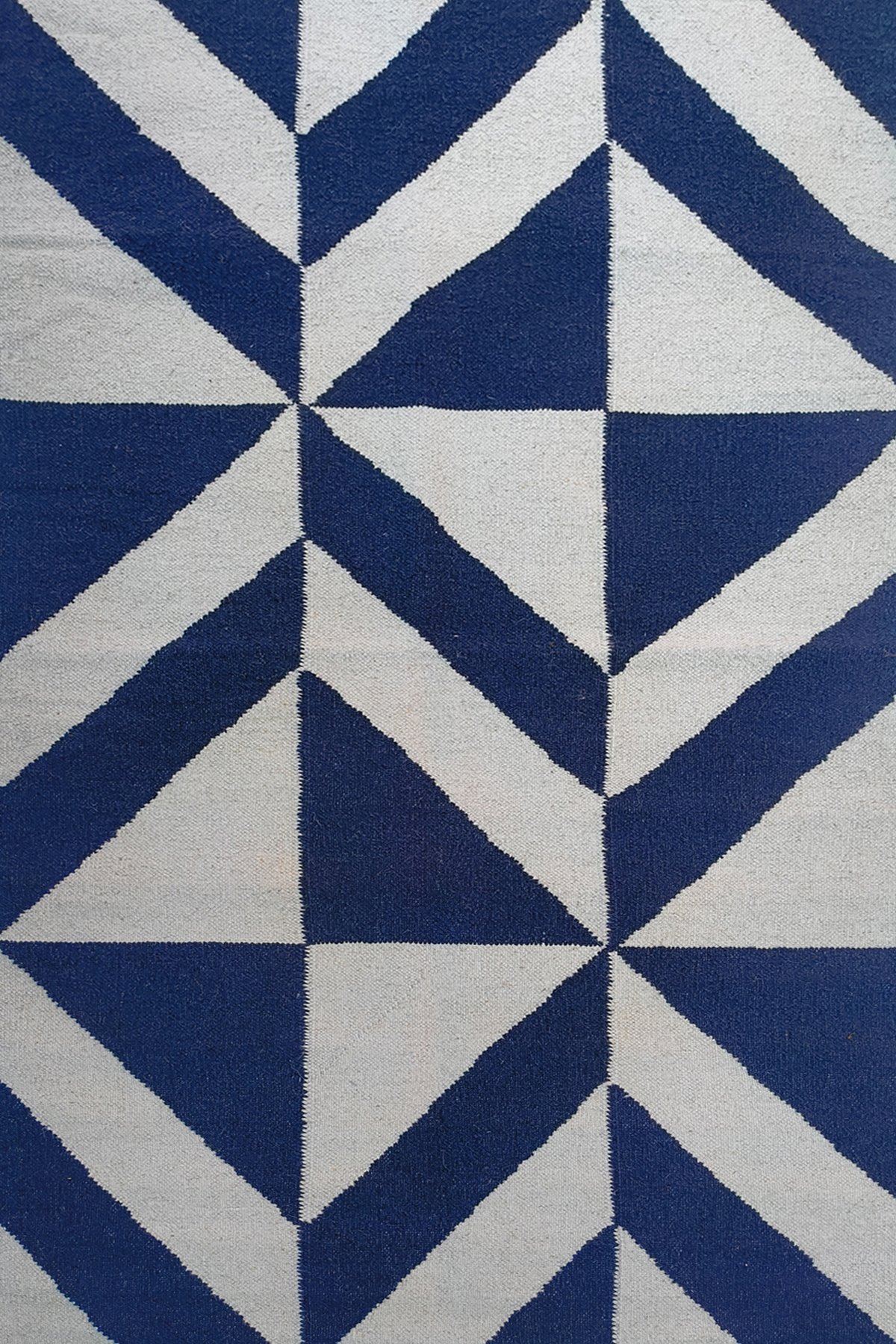Modern Abstract Handwoven 3x5 Ft Dhurrie Rug | Handmade Wool Cotton Floor Rug for Contemporary Interiors