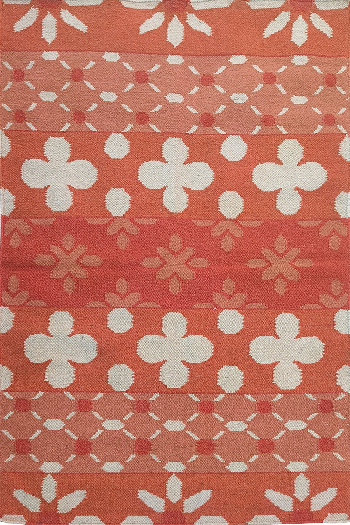 Elegant Handmade Wool Cotton 8x10 Ft Dhurrie Rug | Modern Area Rug for Living Room Bedroom and Home Decor