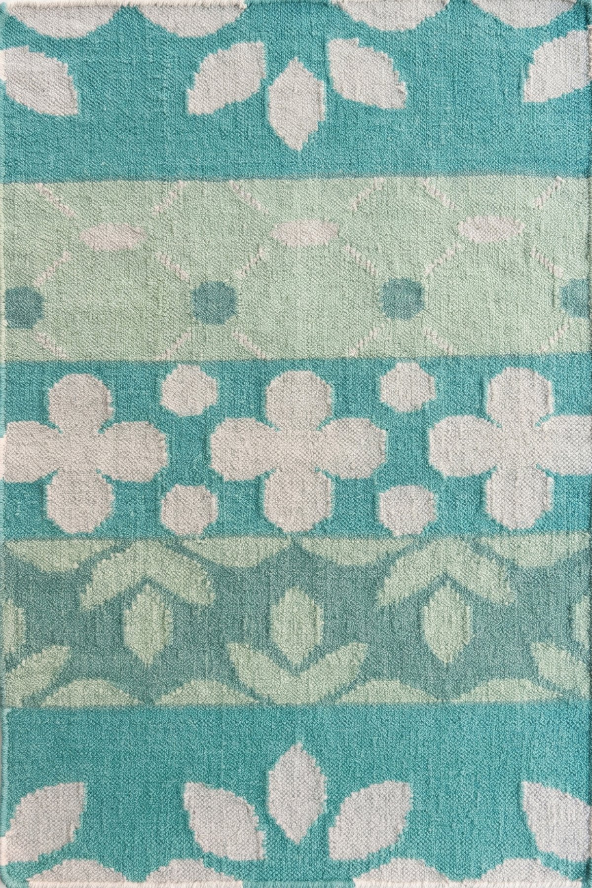 Contemporary Artisan 2x3 Ft Modern Dhurrie Rug | Handmade Wool Cotton Floor Rug for Stylish Interiors
