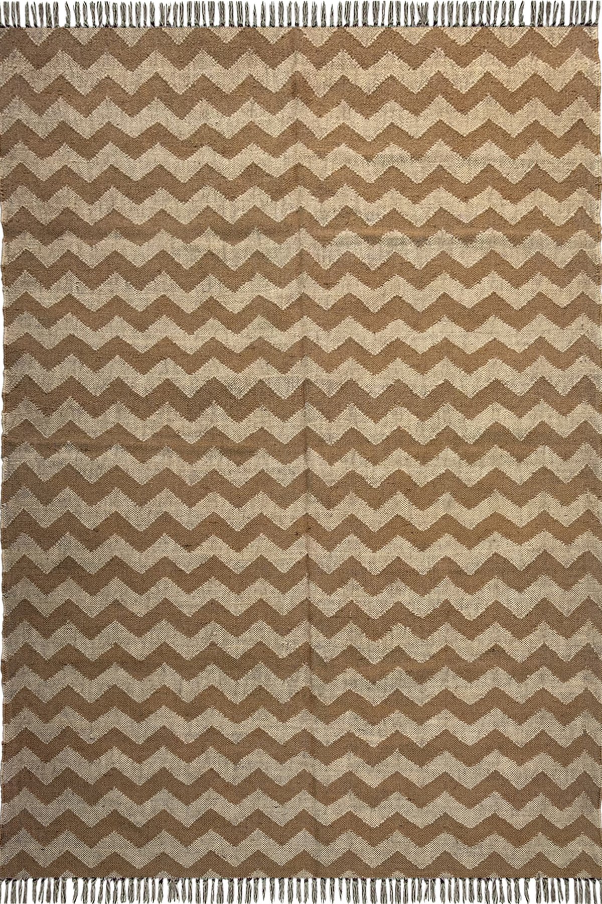 Modern Ethnic Wool & Jute 5x8 Ft Kilim Rug Handwoven Area Floor Carpet