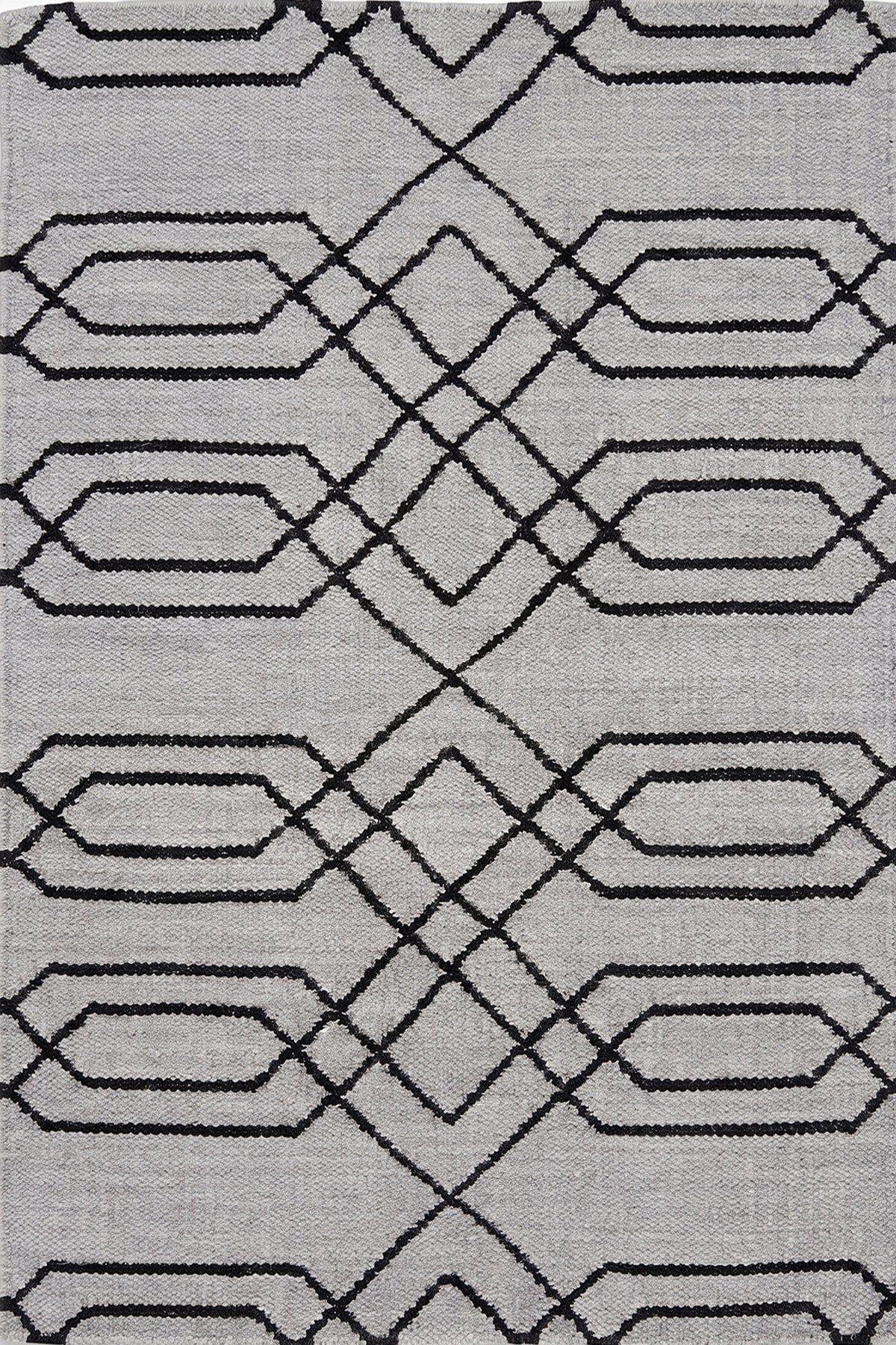Modern Classic Handwoven 2x3 Ft Geometric Dhurrie Rug | Premium Wool Cotton Area Rug for Elegant Home Decor